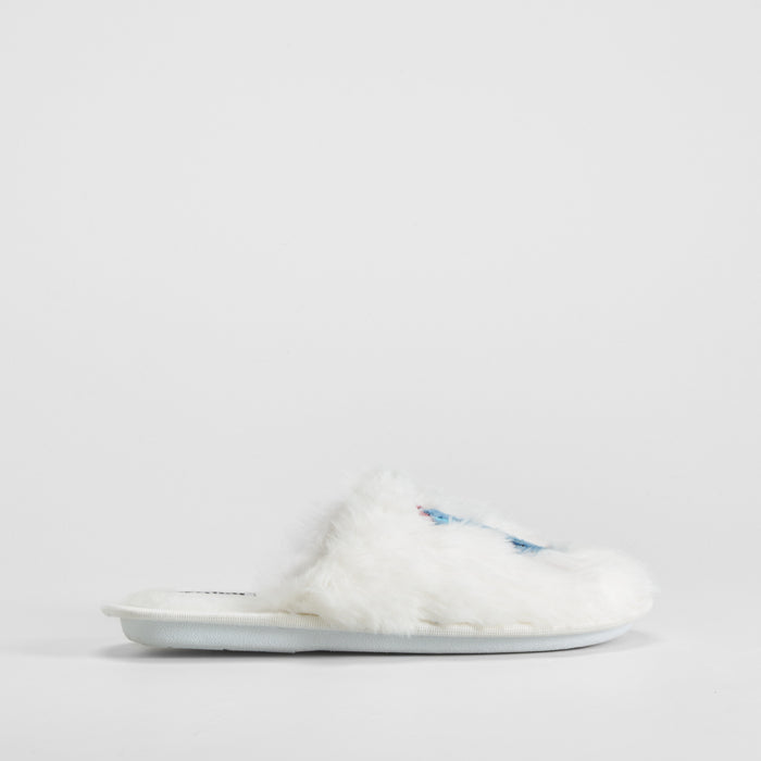 Zapatilla casa pelo blanca STITCH