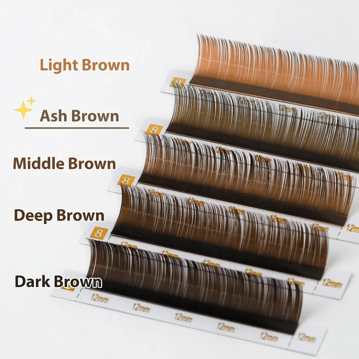 Ash Brown Lashes Extensions| Swaniya Lashes