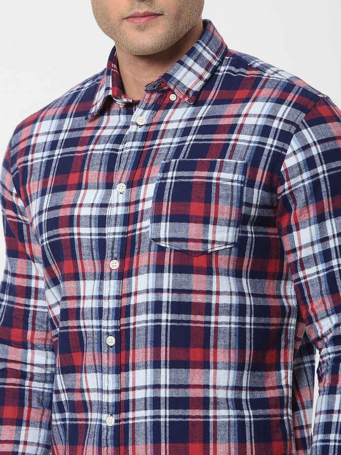Blue Check Organic Cotton Full Sleeves Shirt