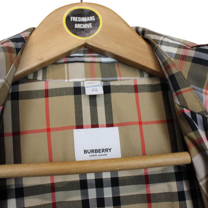 Burberry Love Print Beige Vintage Check Full Zip Harrington Jacket