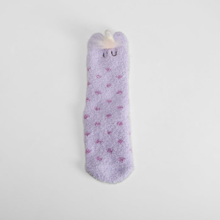 Calcetín antideslizante unicornio lila MERKAL