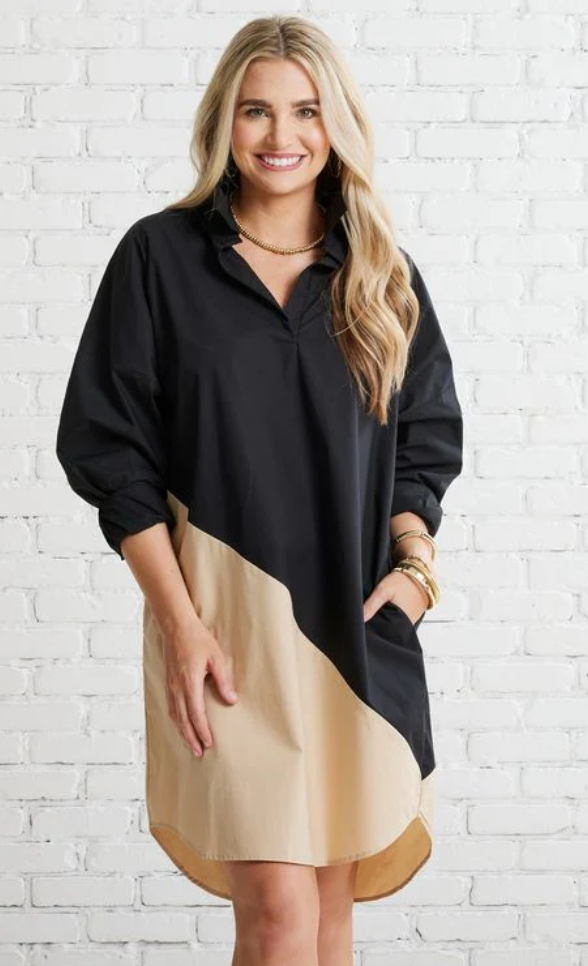 Caryn Lawn Preppy Asymmetrical Dress