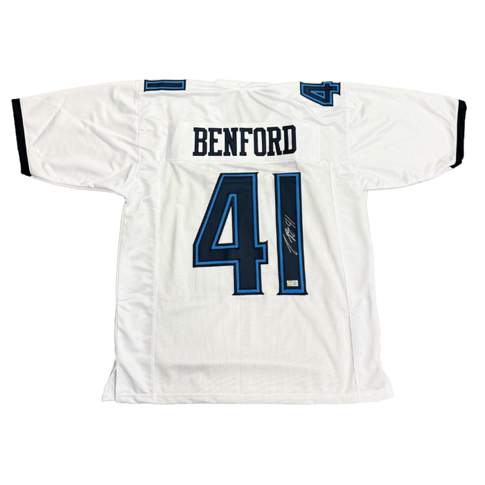 Christian Benford Autographed Pro-Style White College Football Jersey