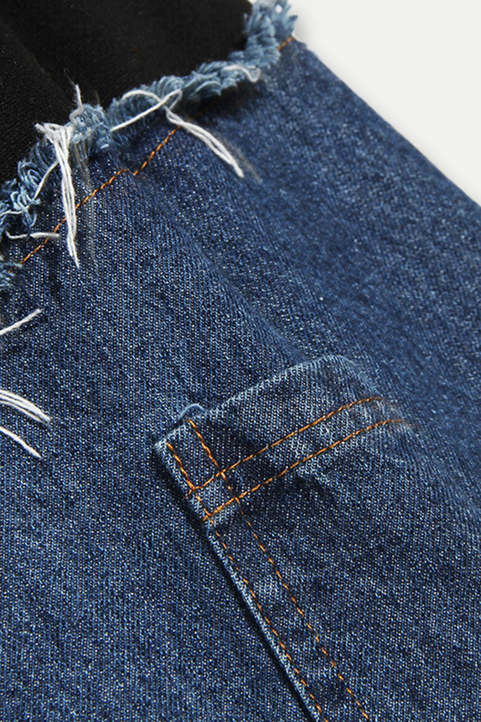 Clara Asymmetric Denim Top
