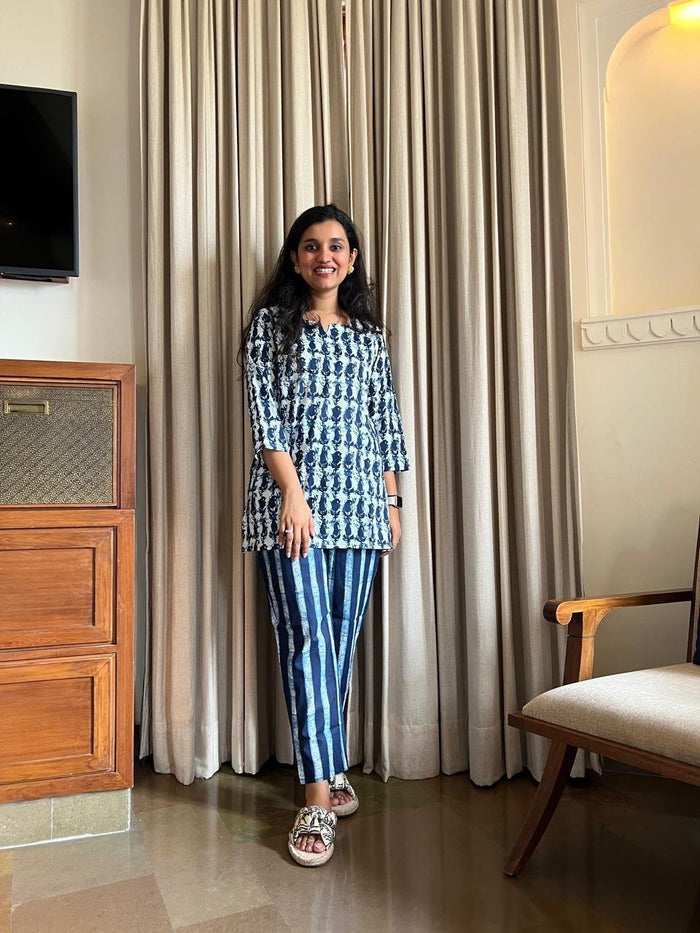 Cotton Lounge Set- Indigo Boota