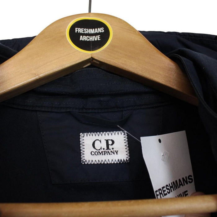 CP Company Micro-M Navy Blue Full Zip Nylon Goggle Jacket