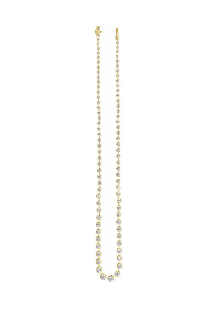 Diamond Graduated Tennis Necklace - 6.75 CTW Lab-Grown Diamond 14k Yellow Gold