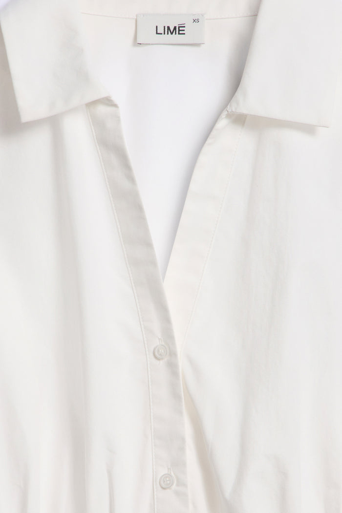 DRAPED COTTON BLOUSE