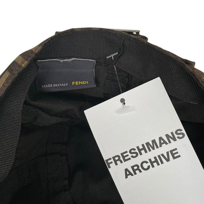 Fendi Brown Zucca Monogram Baseball Hat