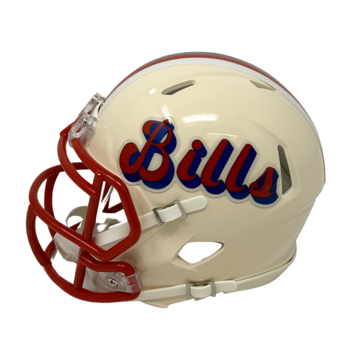 Greg Rousseau Signed Buffalo Bills Retro Speed Mini Helmet