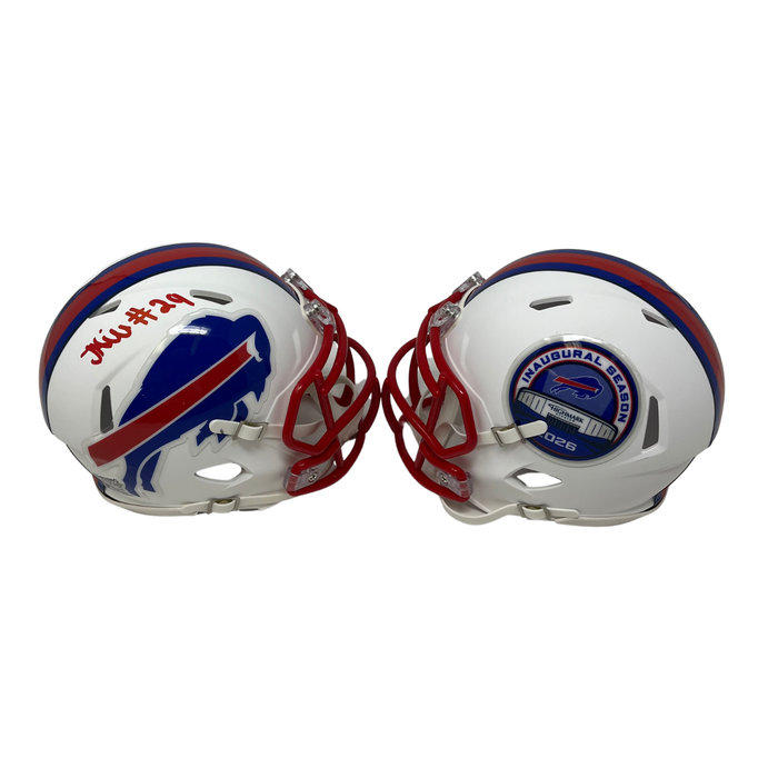 Jalon Kilgore Signed TSE Exclusive Riddell Inaugural Buffalo Bills White Speed Mini Helmet