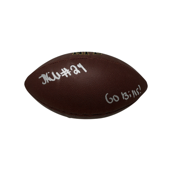 Jalon Kilgore Signed Wilson Replica Football with "Go Bills"