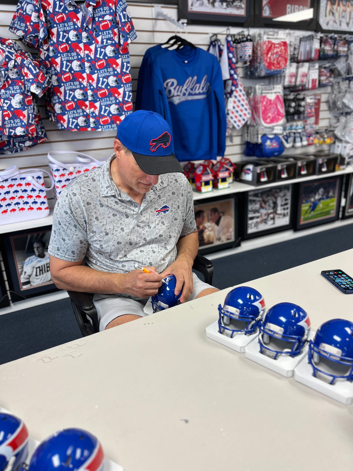 John Fina Signed Buffalo Bills Nickel City Alternate Speed Mini Helmet