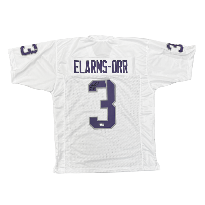 Kaleb Elarms-Orr Signed Pro-Style White College Jersey