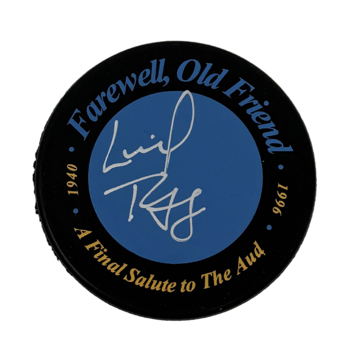Lindy Ruff Signed Buffalo Sabres Farewell Old Friend Logo Hockey Puck