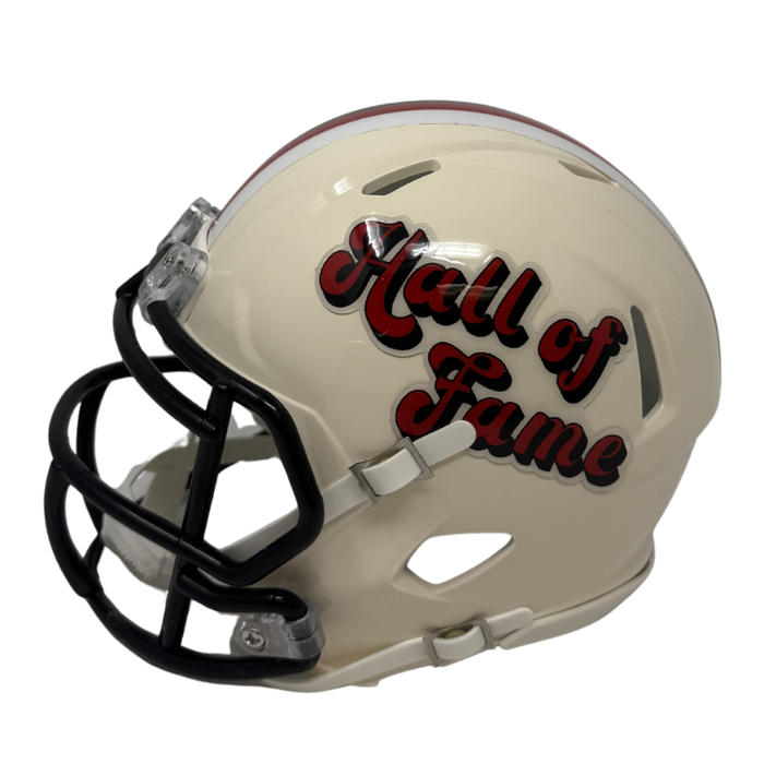 Marv Levy Signed Buffalo Bills Hall Of Fame Retro Speed Mini Helmet with HOF '01