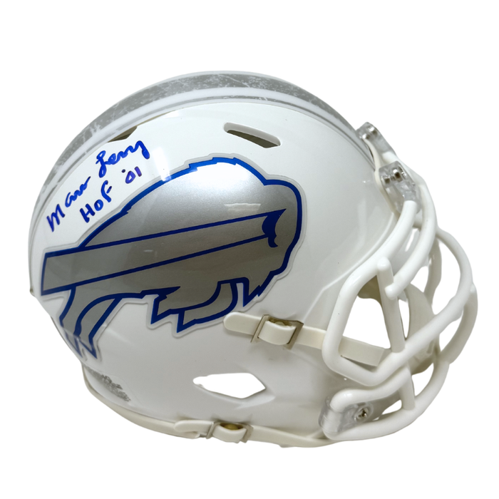 Marv Levy Signed Buffalo Bills Rivalries Speed Mini Helmet with HOF '01