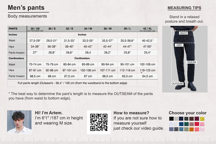 Men’s classic fit trousers LAUREL in Black