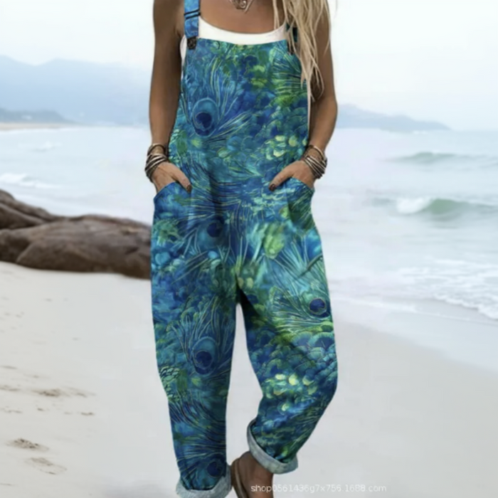 Midnight Peacock Dungarees