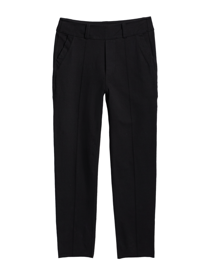 Flat front shot of Black Frank & Eileen Murphy Billion Dollar Pant in Super Stretch