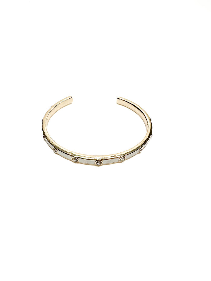 Nova Sparkly Cuff Bracelet – White