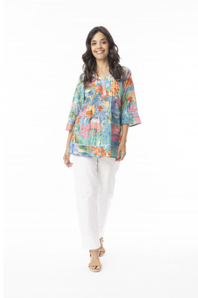Orientique V Neck Top