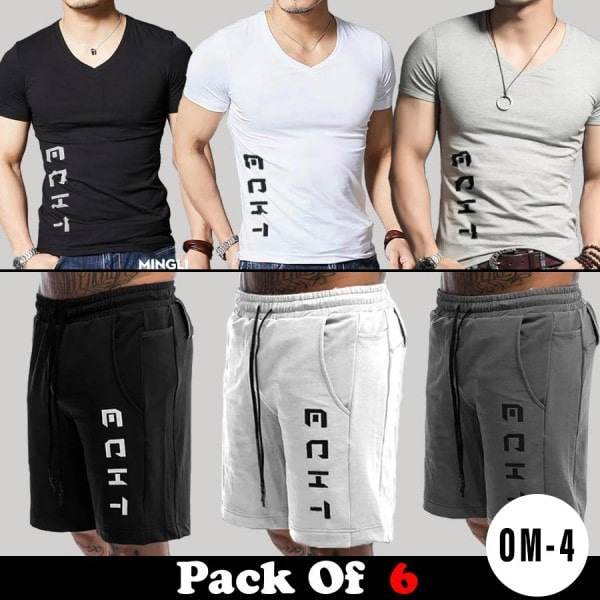 PACK OF 6 MEN SHORTS T-SHIRTS - Dubai Offers Today
