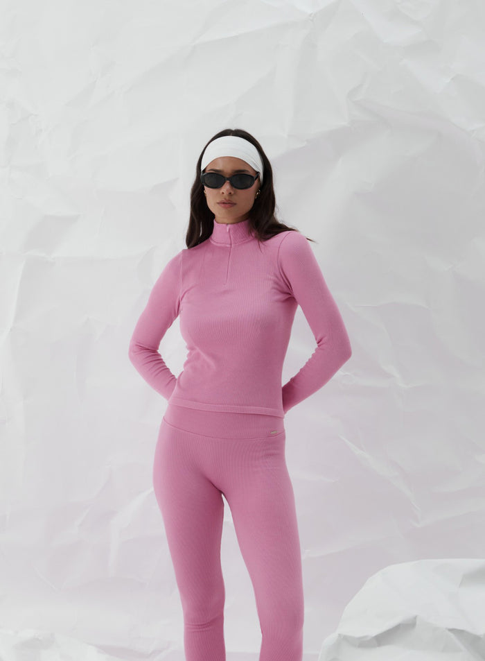 Peony Pink Ribbed Wool Set