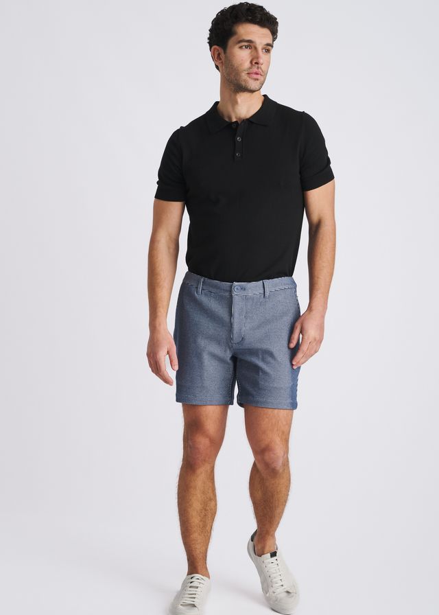 PINSTRIPE STRETCH KNIT CHINO SHORTS