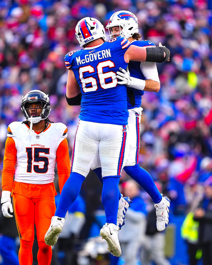 PRE-SALE: Connor McGovern Signed Jumping Celebration with Allen Photo