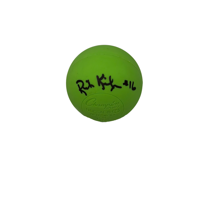 Rich Kilgour Signed Green Lacrosse Ball