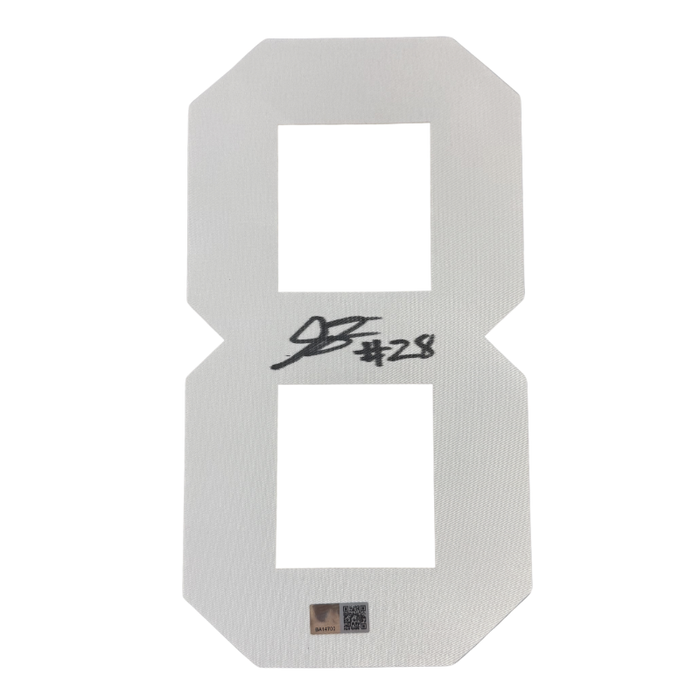 Sam Franklin Jr Signed White Pro-Style Jersey Number #8