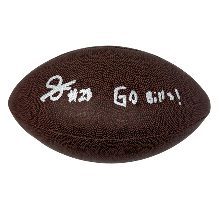 Sam Franklin Jr Signed Wilson Replica Football with Go Bills