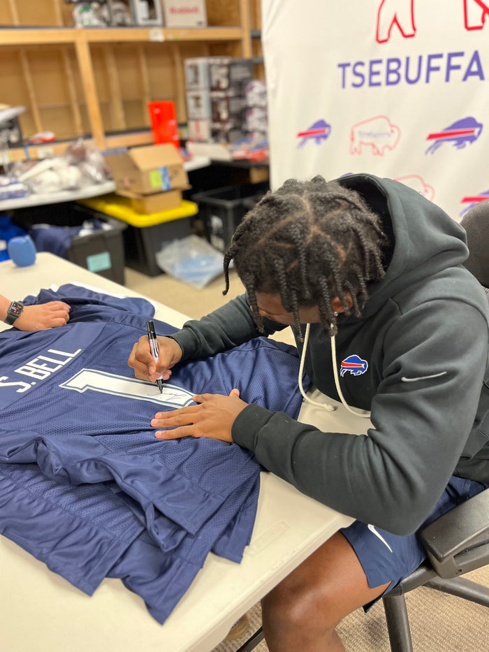 Skyler Bell Signed Pro-Style Navy College Jersey