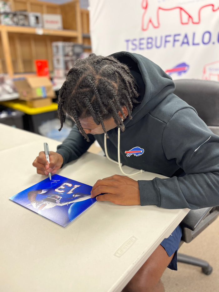Skyler Bell Signed Rookie Premiere Standing in Blue Photo