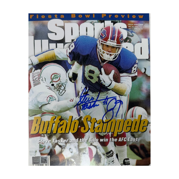 Steve Tasker Signed Buffalo Stampede Sports Illustrated Magazine Photo