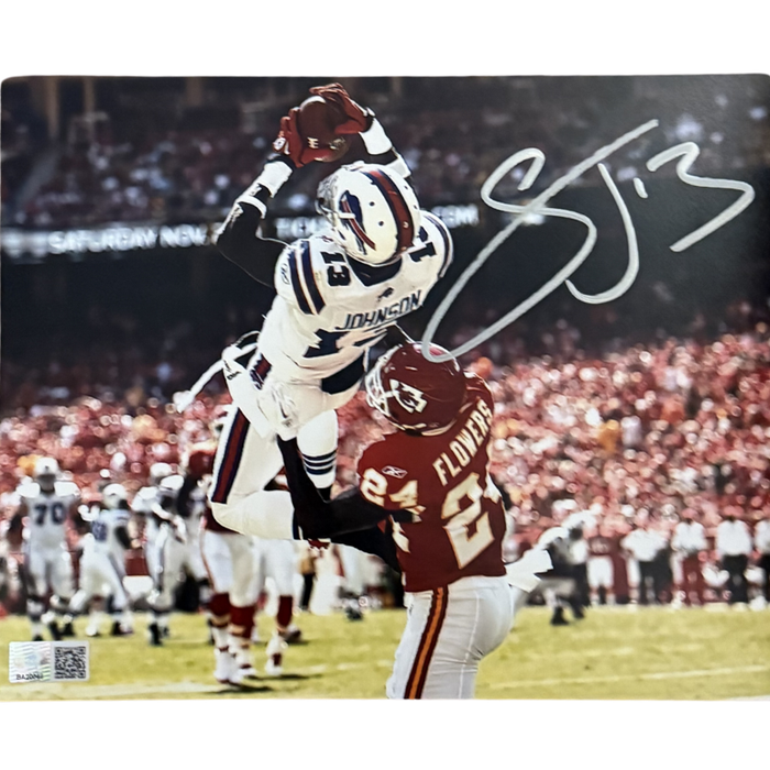 Stevie Johnson Signed Highpoint Catch vs Chiefs 8x10 Photo