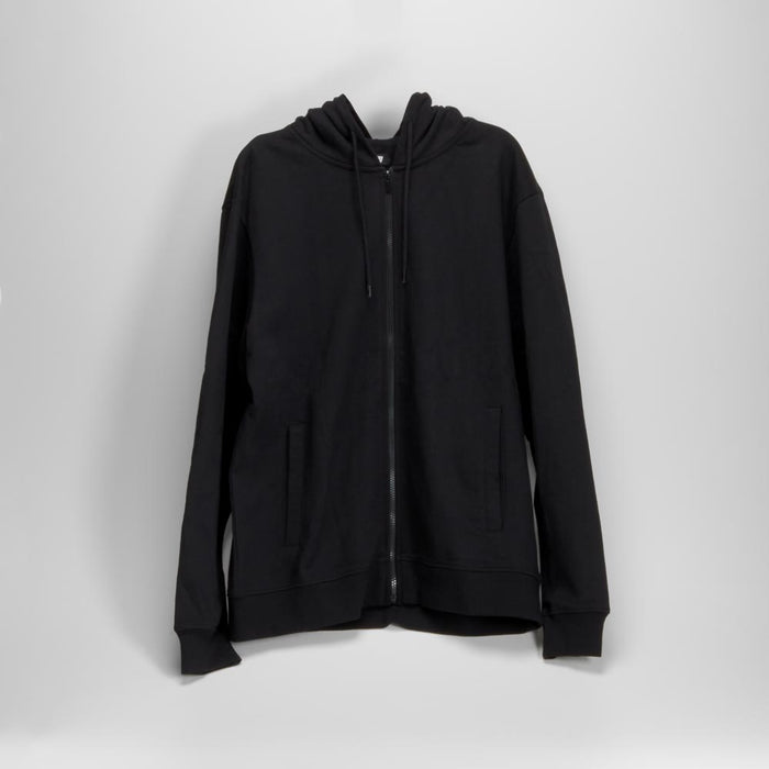 Sudadera con capucha cierre cremallera negro UTWO