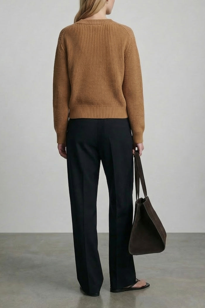 The Cotton Cashmere V-neck Knit