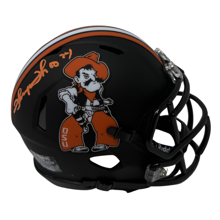 Thurman Thomas Signed Pistol Pete Oklahoma State Mini Helmet