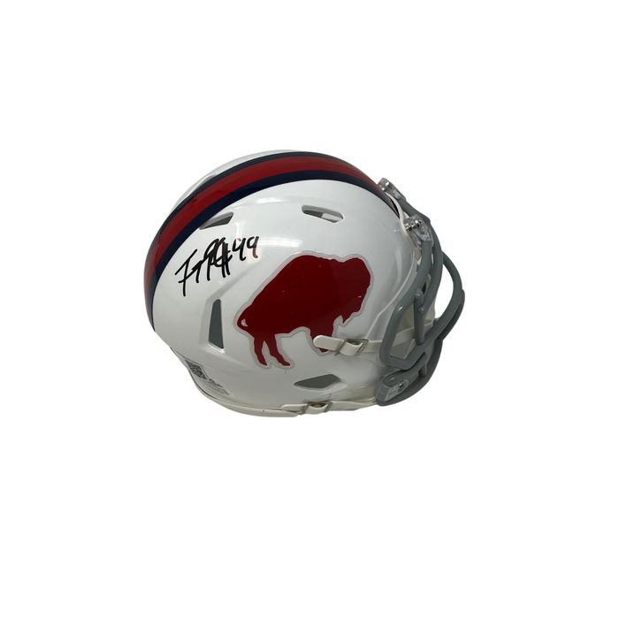 TJ Parker Signed Buffalo Bills Standing Buffalo Speed Mini Helmet