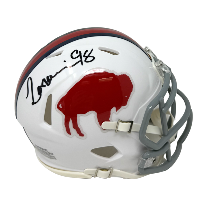TJ Sanders Signed Buffalo Bills Standing Buffalo Speed Mini Helmet