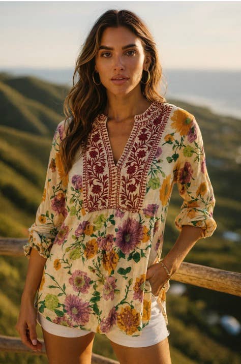 Tunic Sunlit Garden