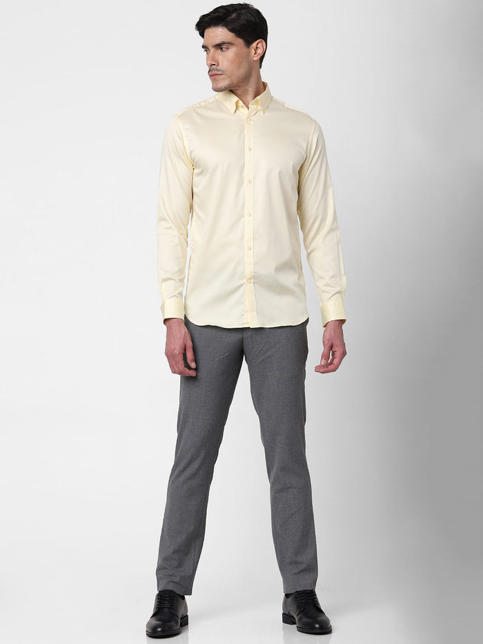 Yellow Full Sleeves Slim Fit Shirt