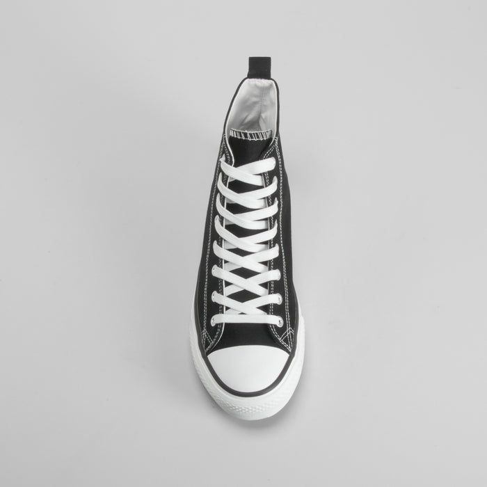 Zapatilla alta lona negra NYC