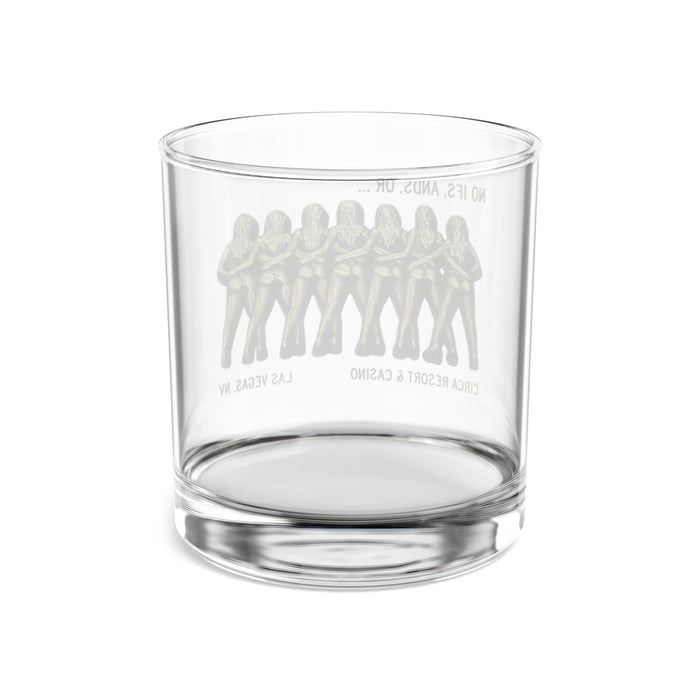 10oz Rocks Glass — Retro Gold Dancers Graphic