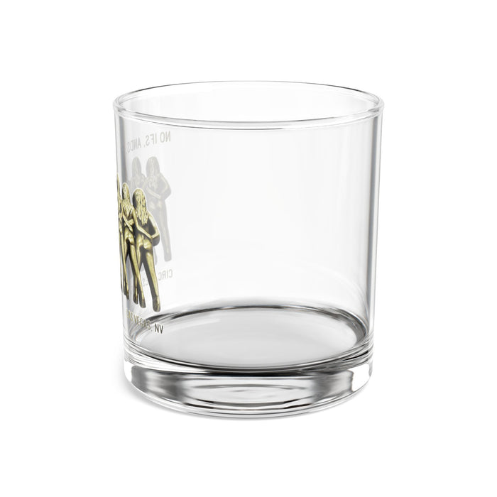 10oz Rocks Glass — Retro Gold Dancers Graphic