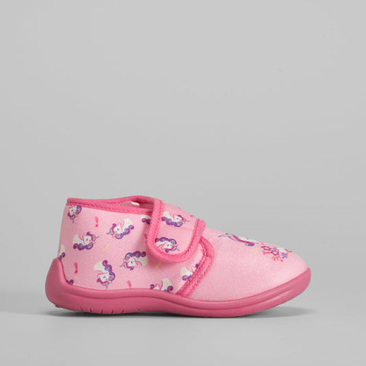 Zapatilla casa unicornio rosa OLYNE