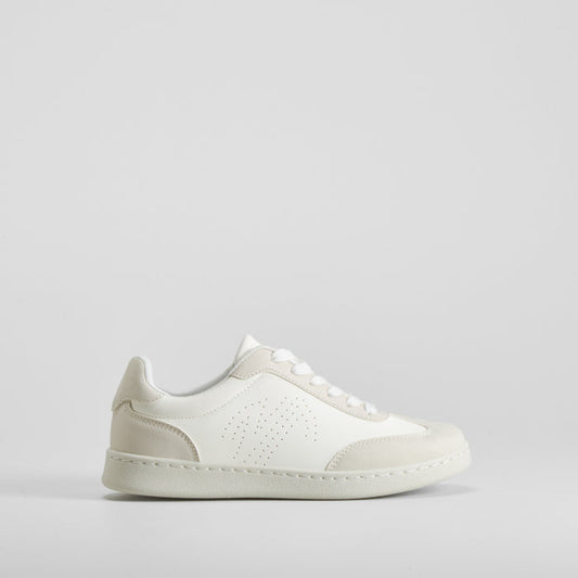 Zapatilla urban blanca logo punteado NYC
