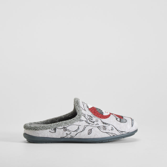 Zapatilla casa caperucita gris OLYNE